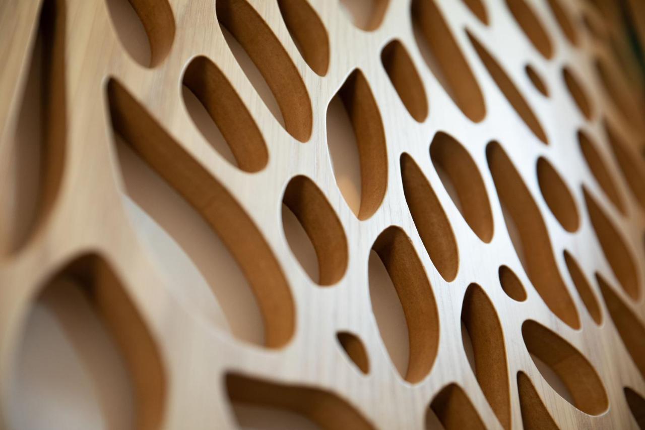 The Westin Istanbul Nisantasi Hotel Ngoại thất bức ảnh A perforated wood panel